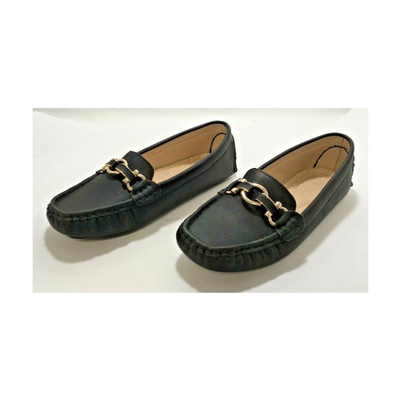 Hawkwell Bria Black with Gold Hardware Size 5.5 US Women's Oxford Slip-ons Shoes - Picture 2 of 5